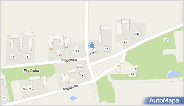 Filipówka, Filipówka, 25a, mapa Filipówka
