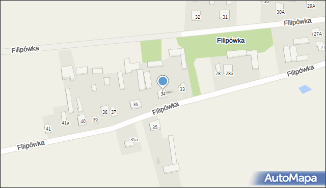 Filipówka, Filipówka, 34, mapa Filipówka