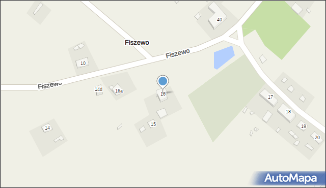 Fiszewo, Fiszewo, 16, mapa Fiszewo