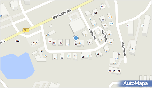 Gdańsk, Fieldorfa-Nila Augusta Emila, gen., 10, mapa Gdańska