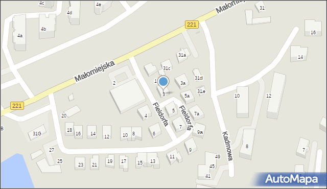 Gdańsk, Fieldorfa-Nila Augusta Emila, gen., 3, mapa Gdańska