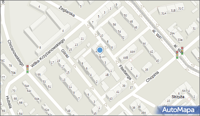 Gdańsk, Fitelberga Grzegorza, 5, mapa Gdańska