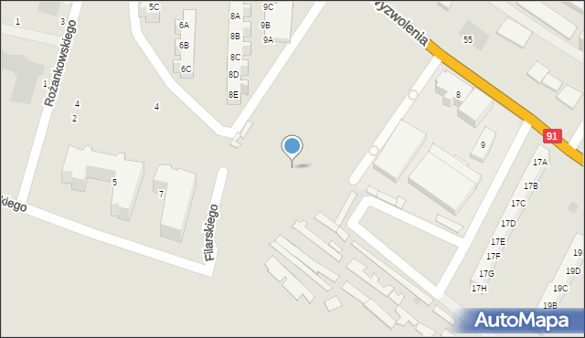 Gdańsk, Filarskiego Bernarda, 13, mapa Gdańska