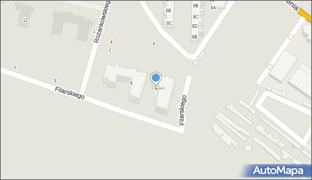 Gdańsk, Filarskiego Bernarda, 7, mapa Gdańska