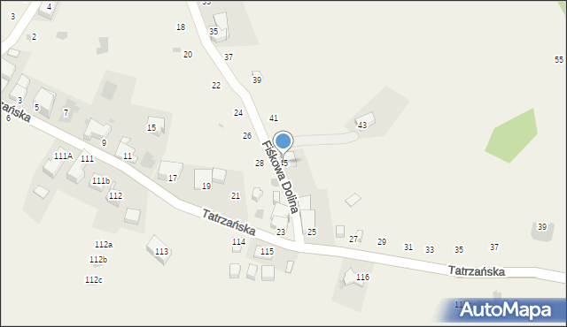 Gliczarów Górny, Fiśkowa Dolina, 45, mapa Gliczarów Górny