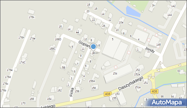 Gliwice, Ficka Teodora, 10, mapa Gliwic