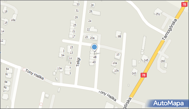 Gliwice, Fiedlera Arkadego, 4A, mapa Gliwic