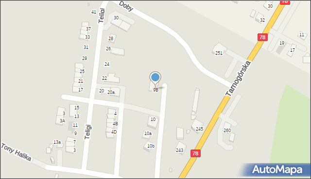 Gliwice, Fiedlera Arkadego, 9B, mapa Gliwic