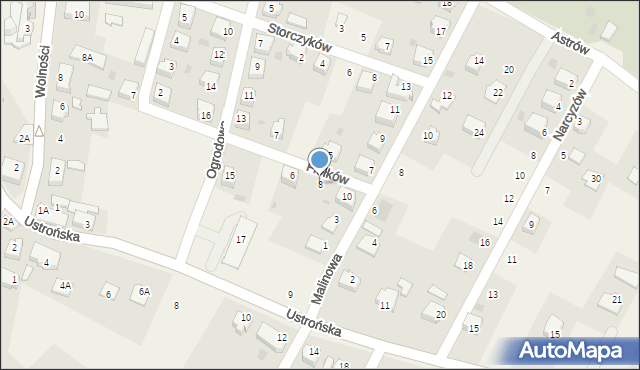 Goleszów, Fiołków, 8, mapa Goleszów