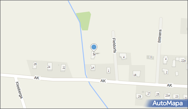 Jaktorów-Kolonia, Fieldorfa-Nila Augusta Emila, gen., 3a, mapa Jaktorów-Kolonia