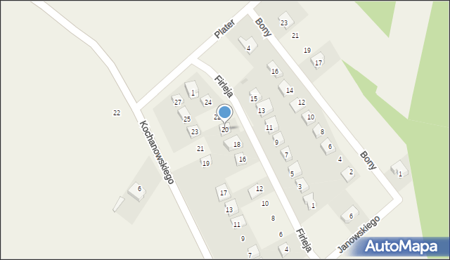 Janowiec, Firleja Piotra, 20, mapa Janowiec