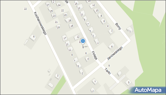 Janowiec, Firleja Piotra, 8, mapa Janowiec