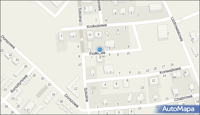 Jarosławiec, Fiołkowa, 4, mapa Jarosławiec