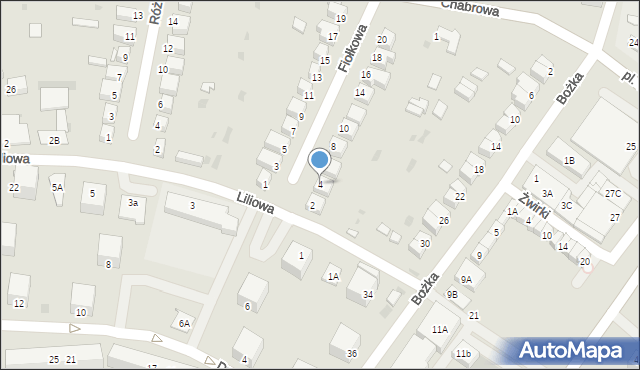 Jelcz-Laskowice, Fiołkowa, 4, mapa Jelcz-Laskowice