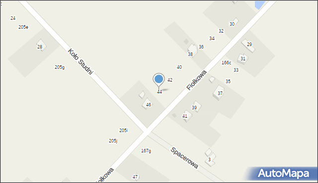 Jerzmanowice, Fiołkowa, 44, mapa Jerzmanowice