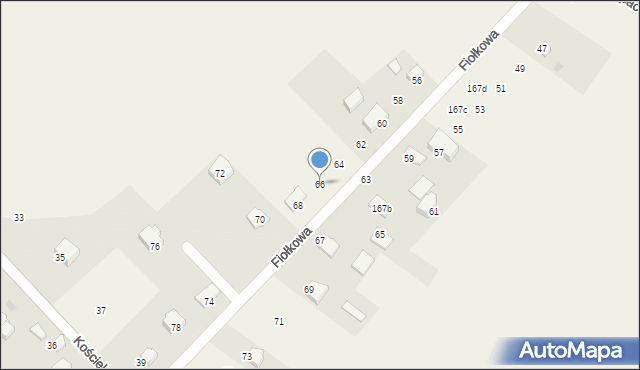 Jerzmanowice, Fiołkowa, 66, mapa Jerzmanowice