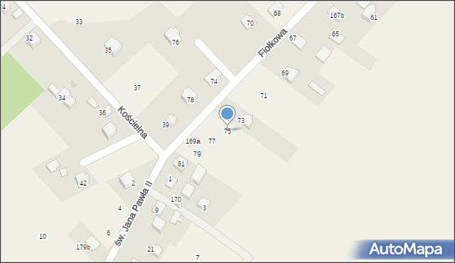 Jerzmanowice, Fiołkowa, 75, mapa Jerzmanowice