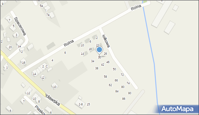 Kamieniec Wrocławski, Fiołkowa, 30, mapa Kamieniec Wrocławski