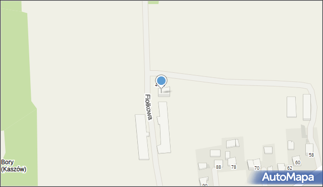 Kaszów, Fiołkowa, 10, mapa Kaszów