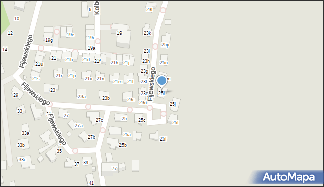 Katowice, Fijewskiego Tadeusza, 25l, mapa Katowic