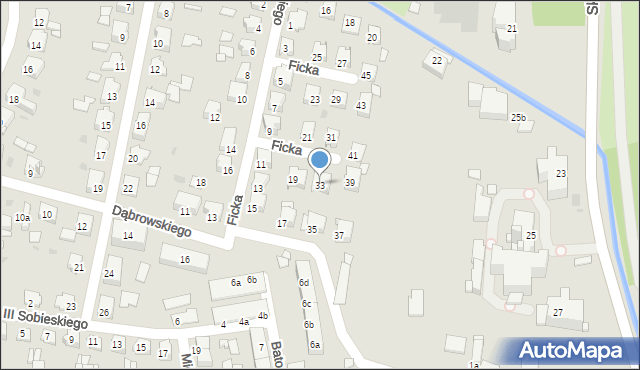 Kluczbork, Ficka, 33, mapa Kluczbork