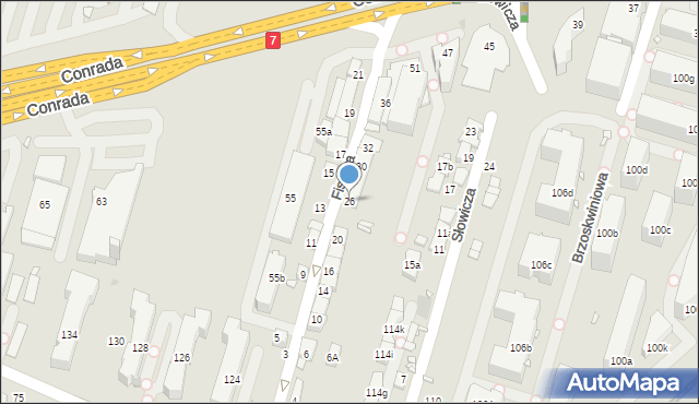 Kraków, Fiszera, 26, mapa Krakowa