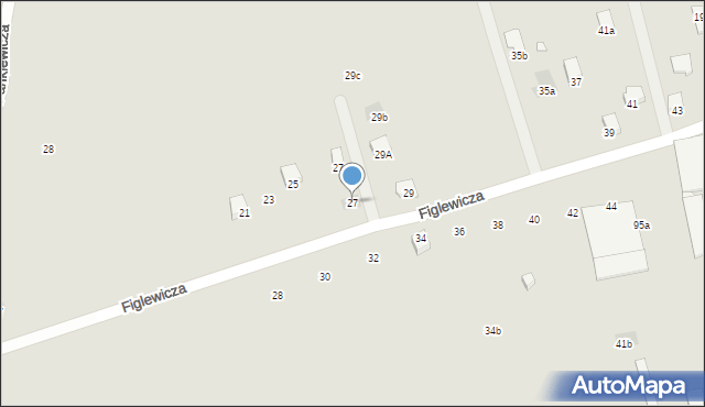 Kraków, Figlewicza Kazimierza, ks., 27, mapa Krakowa