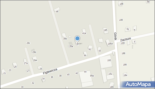 Kraków, Figlewicza Kazimierza, ks., 37, mapa Krakowa