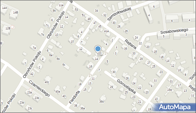 Kutno, Fieldorfa-Nila Augusta Emila, gen., 12, mapa Kutno