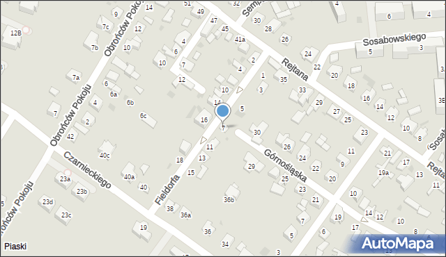 Kutno, Fieldorfa-Nila Augusta Emila, gen., 7, mapa Kutno