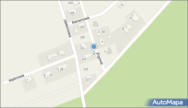 Łapino Kartuskie, Figowa, 8, mapa Łapino Kartuskie