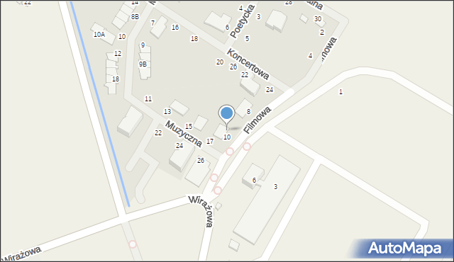 Łazy, Filmowa, 6, mapa Łazy