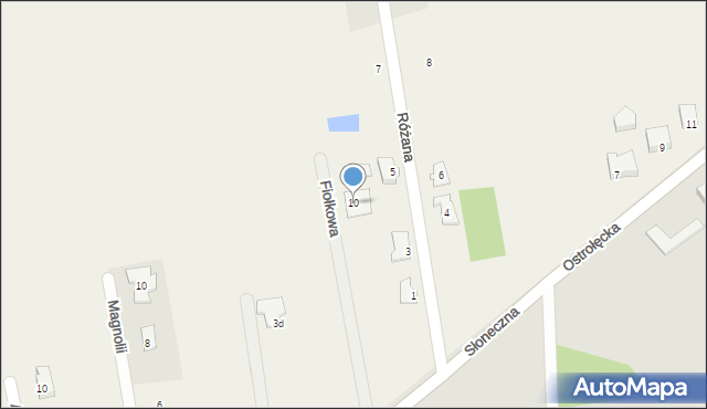 Łęg Przedmiejski, Fiołkowa, 10, mapa Łęg Przedmiejski