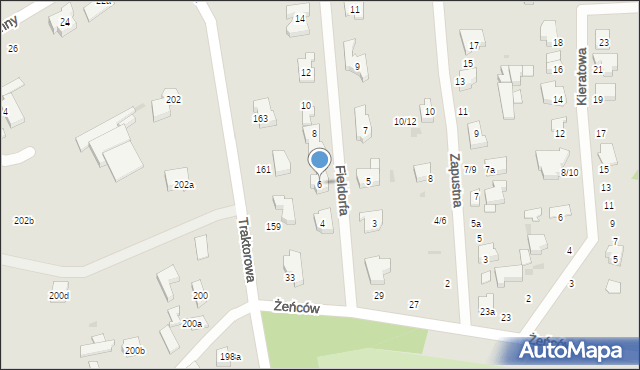 Łódź, Fieldorfa-Nila Augusta Emila, gen., 6, mapa Łodzi
