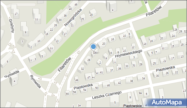 Lublin, Filaretów, 26, mapa Lublina