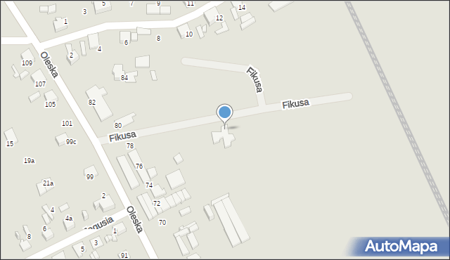 Lubliniec, Fikusa Jana, 2, mapa Lubliniec