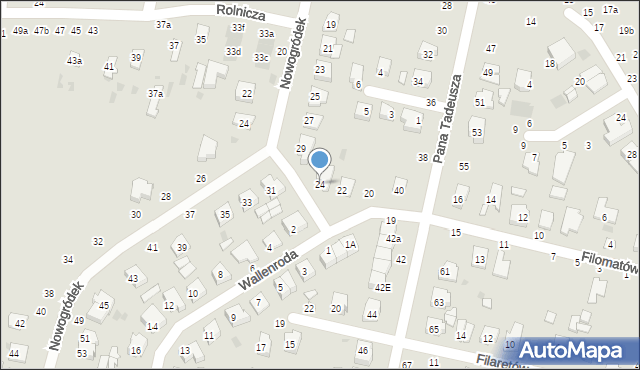 Łuków, Filomatów, 24, mapa Łuków