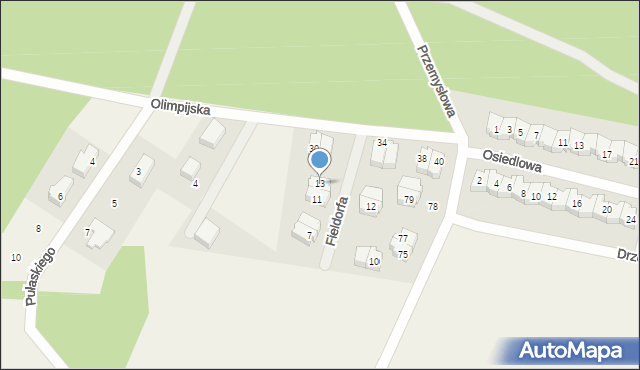 Luzino, Fieldorfa-Nila Augusta Emila, gen., 13, mapa Luzino