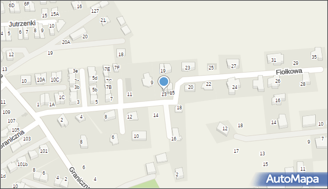 Michałowice, Fiołkowa, 13, mapa Michałowice