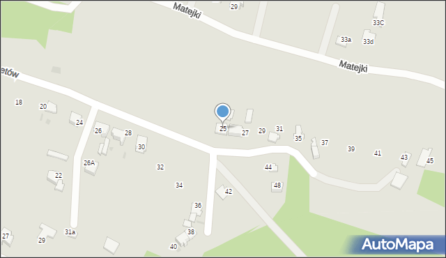 Mikołów, Filaretów, 25, mapa Mikołów