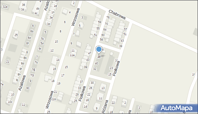 Mirków, Fiołkowa, 48, mapa Mirków