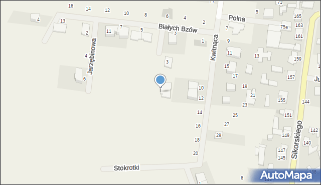 Mościska, Fiołkowa, 7, mapa Mościska