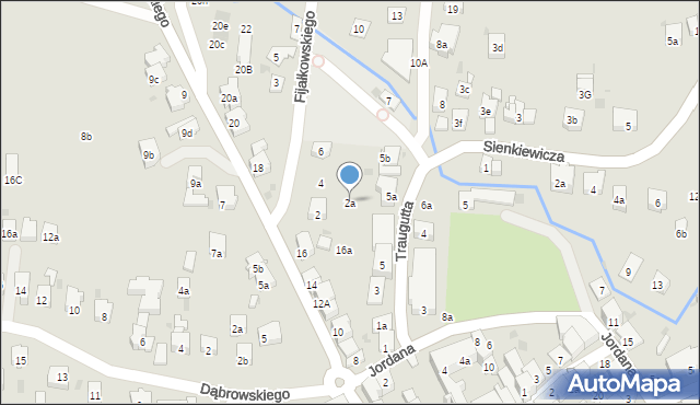 Myślenice, Fijałkowskiego Józefa, 2a, mapa Myślenice