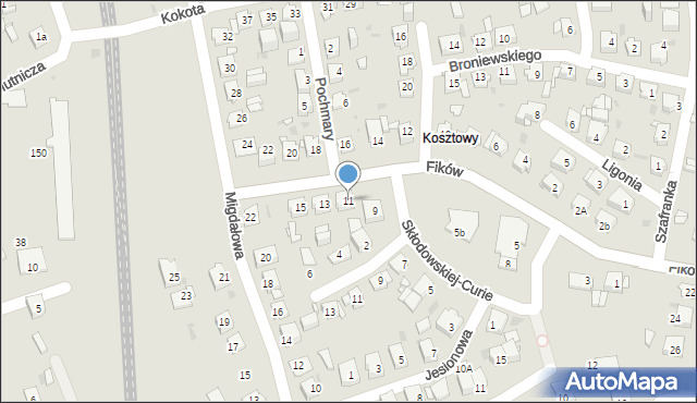 Mysłowice, Fików Heleny i Ignacego, 11, mapa Mysłowice