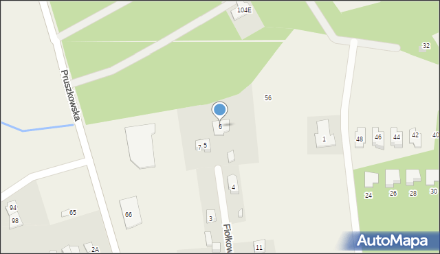 Nadarzyn, Fiołkowa, 6, mapa Nadarzyn