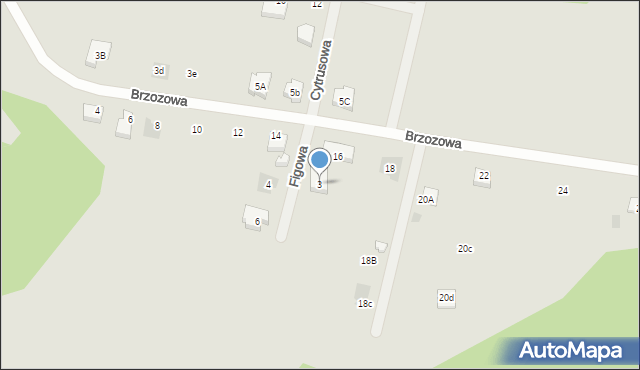 Nasielsk, Figowa, 3, mapa Nasielsk