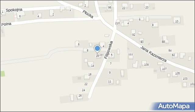 Nowa Góra, Filipowska, 10, mapa Nowa Góra
