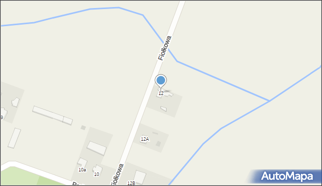 Nowe Paski, Fiołkowa, 3, mapa Nowe Paski