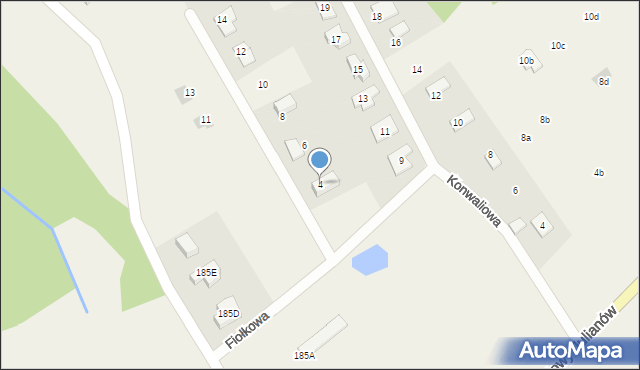Nowy Julianów, Fiołkowa, 4, mapa Nowy Julianów