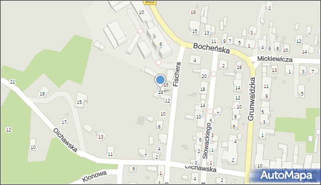 Nowy Wiśnicz, Fischera Stanisława, prof., 14, mapa Nowy Wiśnicz